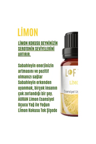 Lofty Limon Uçucu Yağ Buhurdanlık Esansı 10 ML