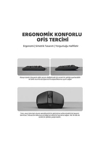 Özel Üretim Donanım Bilişim Aksesuar Kablolu Q Klavye Mouse Seti Km290 Siyah Diğer