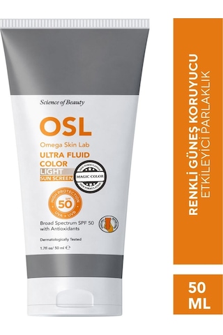 Osl Omega Skin Lab Ultra Fluid Spf 50 Magic Color 50 Ml Renkli Güneş Koruyucu