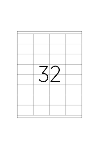 Tanex Tw-2032 Ebat 52 X 35 MM Lazer Etiket A4 Sayfada 32 Etiket