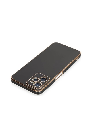 Gld-spt- Newface Realme C35 Kılıf Volet Silikon - Siyah