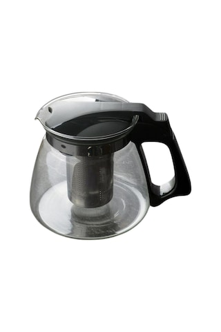 Süzgeçli Cam Demlik 1100 Ml Şeffaf