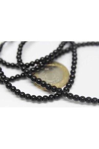 Onix (Oniks) Taşı Parlak Dizi 4mm Gümüş