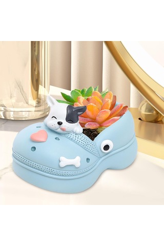 Suntek Karikatür Saksı Centerpiece Bahçe Ofis Pencere İnek