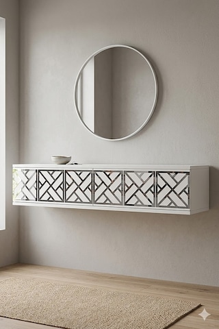 Da1238bs Arex Dresuar , Antre Hol Rafı Beyaz-silver 120cm