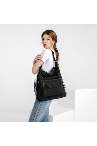 Hem Sırt Hem De Omuz Kadın Çantası Smart Bags 1205 Siyah