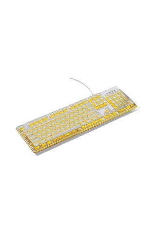 Fastbuy Erkenok Mekanik Oyun Klavyesi Sessiz Düğmeli Turuncu Arkadan Aydınlatmalı Usb Kablolu