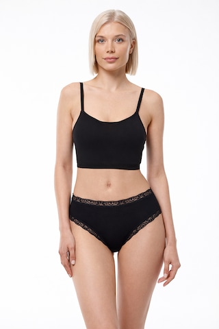 Malabadi Kadın 6'lı Paket Ultra Yumuşak Micro Modal Dantelli Slip Külot 6m700 Siyah
