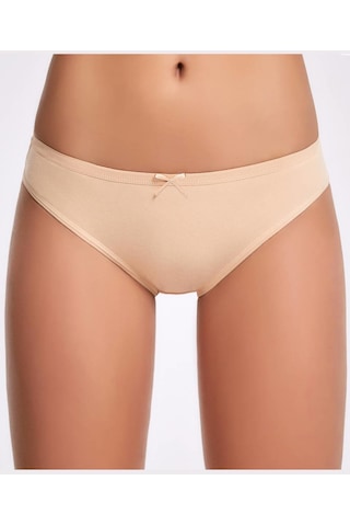Kadın Fiyonklu Bikini Külot Ten 001