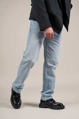 Akçaylar Pamuklu Taş Yıkama Yarım Baggy Geniş Paça Buz Mavisi Jean Pantolon Buz Mavi