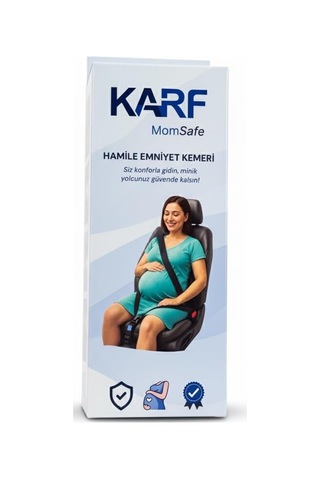 Karf Momsafe Hamile Emniyet Kemeri Aparatı, Araç Koltuğu İçin Güvenlik Kemeri Düzenleyici, Siyah, Gebelik Dönemin