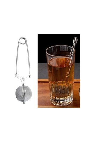 Kanji Paslanmaz Çelik Bitki Çayı Demleme Süzgeci Ergonomik Kulplu, İnce Gözenekli, Yıkanabilir Çay Süzgeci Çok Renkli