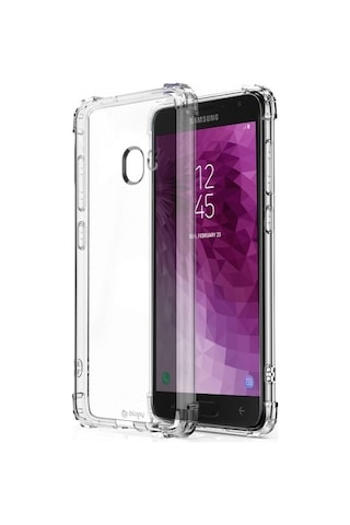 Blogy Galaxy J4 İle Uyumlu Crystal Fit Kılıf Crystal Clear
