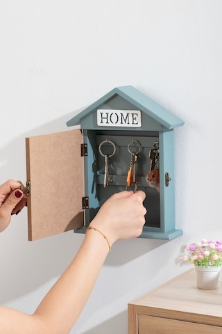 Porsima 2073 Duvara Montajlı Dekoratif Anahtarlık Dolabı - Duvar Askılı Anahtar Saklama Kabini 17x27,5cm