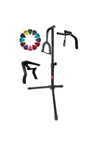 Gtr-01c Gitar Standı Sehpası + Capo + Pena Paketi
