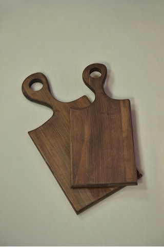 Fam Wood Art Doğal Ahşap 2'li Kesme Sunum Doğrama Tahtası,servis Tabağı%100 Çam Ağacı Kahverengi