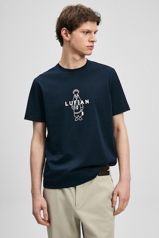 Lufian Sımbad Modern Grafik T- Shirt Lacivert Lacivert 111020307100200 Lacivert