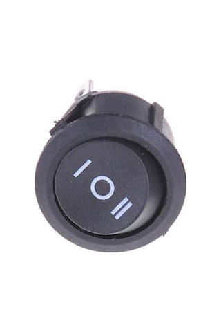 Yuvarlak 3 Pin Anahtar Rocker Switch Mini Buton Siyah 3