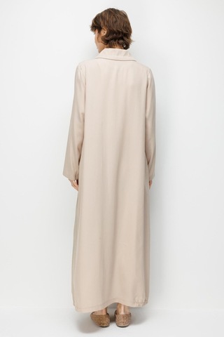Bihan Store Kadın Polo Yaka Fermuarlı Kap Y26-261520 - Taş