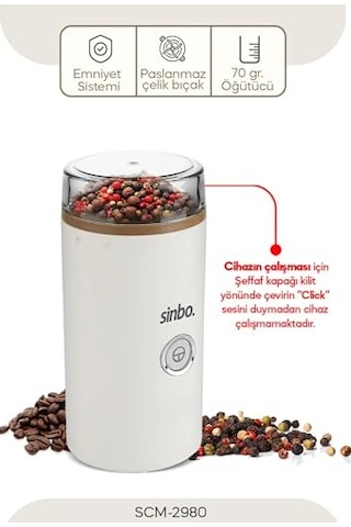Scm-2980 Kahve Ve Baharat Öğütücü, Sinbo Kahve Öğütücü, Baharat Öğütücü Diğer