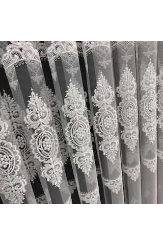 Tül Perde Brillant Gülşah Desen Yeni Sezon Tül Perde Ekru