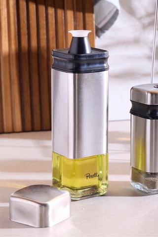 Cubıc 4'lü Standlı Yağlık-sirkelik Takımı Seffaf Şeffaf