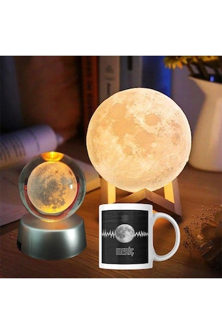 Kişiye Özel Dolunay Kupa Ve Gecelambası Hediye Seti