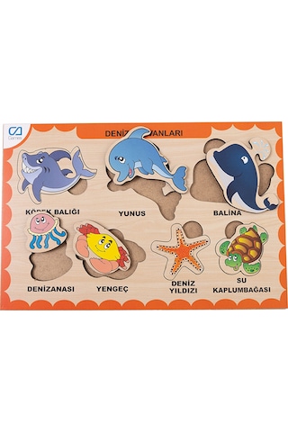 Ca Games Ahşap Deniz Hayvanları Eğitici Set