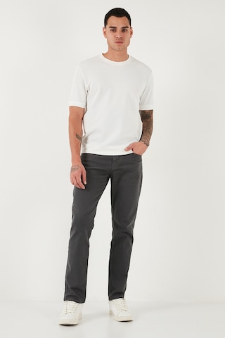 Buratti Pamuklu Comfort Fit Normal Bel Boru Paça Jeans Erkek Kot Pantolon 4412C19Texas Antrasit