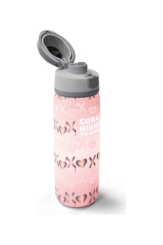Coral High Pudra Desenli Pipetli Ve Direkt İçim Çelik Termos 800 Ml 38594 Pudra