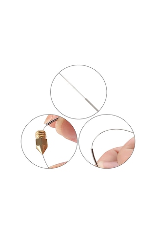 Koodmax 3d Yazıcı 0.4mm Nozzle Temizleme İğnesi Paslanmaz Çelik - 5 Adet