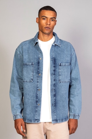 Little Cup Jeans Co Erkek Gömlek Model Oversize Denim Açık Mavi Ceket