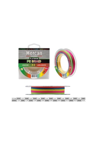 Mercan Pe Örgü Platinum 8X Ip 150 M Multi Colour Misina