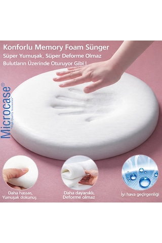 Microcase Ortopedik Memory Foam Nefes Alabilen Kumaş Oto Ve Koltuk Bel Sırt Dayama Minderi Al5519
