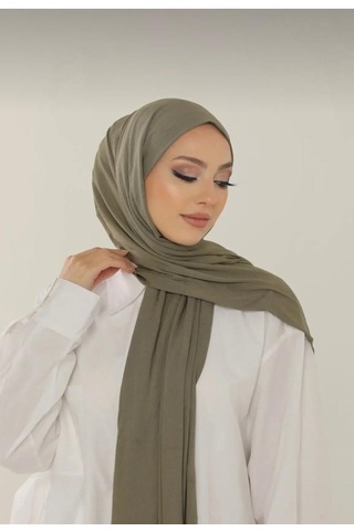 Gesshop Kadın Penya Şal Haki Yeşil