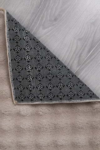 Dekoratif Bubble Uzun Tüylü Yumuşak Puffy Peluş Kaymaz Yıkanabilir Salon Koridor Halı Yolluk Bej