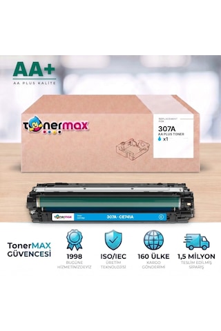 Hp 307a Ce741a Mavi Uyumlu Toner Aa Plus / Color Laserjet Cp5225 / Cp5225n / Cp5225dn