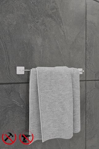 Alper Banyo Scilla Krom 3'Lü Yapışkanlı Banyo Seti Halka Havluluk, Solo Havluluk Ve Fön Askısı