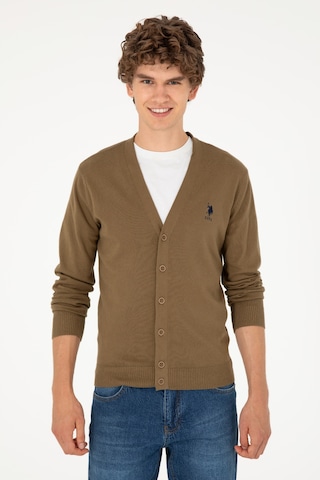 U.s. Polo Assn. Erkek Haki Hırka Triko 50293531-vr027 Haki