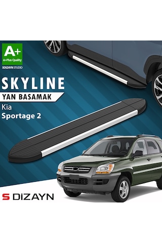 S-dizayn Kia Sportage 2 Skyline Aluminyum Yan Basamak 173 Cm 2004-2010 A+ Kalite