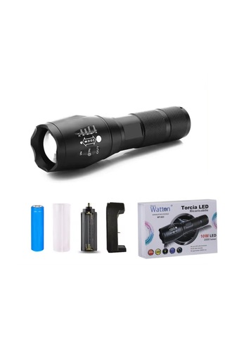 Watton Wt-023 En Güçlü Şarjlı El Fener Siyah