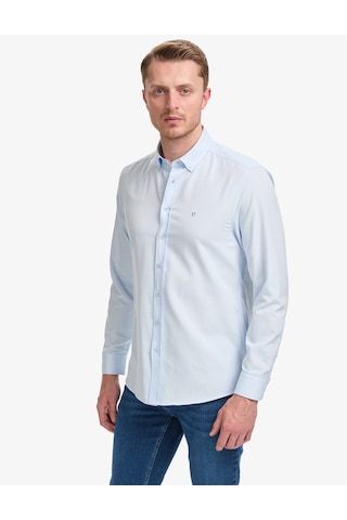 Pierre Cardin Erkek Açık Mavi Gömlek Desenli 50325365-vr003