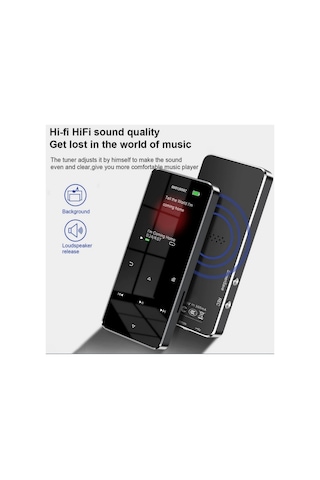 8gb Dahili Hafızalı Mp3-mp4 Çalar Hd Ses Bluetooth 5.0 Müzik Çalar Hafıza Kartı Girişli Fm Radyolu