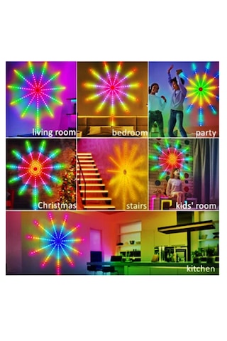 Led Aydınlatma Sese Duyarlı Bluetootlu Duvar Ledi Uzaktan Kumanda RGB