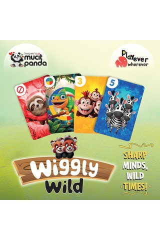 Playever Wiggly Wild, Renk Ve Sayı Eşleştirme Kart Oyunu 3-6 Yaş