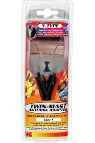 Dreamcar&Dreambike Pilot Twin-Mast 6Mm Y-Tipi Çift Anten Çubuğu Adaptörü 40174