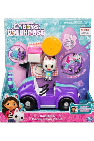 Gabby'nin Dollhouse Carlita Ve Pandy Paws Piknik Aracı