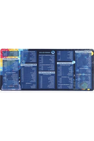 Pazly 90x40cm Ultra Büyük Boy Oyun Ve Ofis Mouse Pad Kaymaz Aşınmaya Dayanıklı Mavi