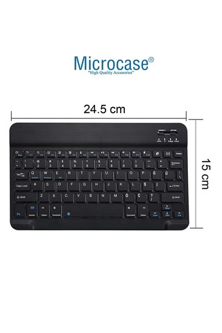 Microcase Apple İpad Air 11 2026 İle Uyumlu Tablet Çanta + Bluetooth Klavye + Mouse + Tablet Standı Siyah- Al4234 Lacivert