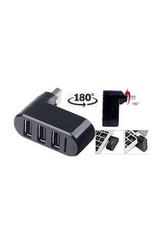 3 Port Usb 2.0 Hub Çoklayıcı Çoğaltıcı 180 Derece